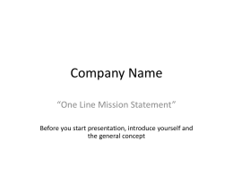 Generic Pitch Template