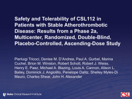 Tricoci_CSL2a - Clinical Trial Results