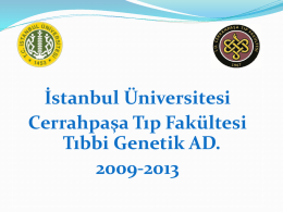 ctf – tıbbi genetik anabilim dalı - İstanbul Üniversitesi Hastaneleri