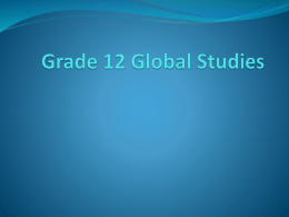 Grade 12 Global Studies