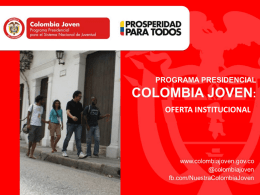 Colombia Joven: Oferta Institucional