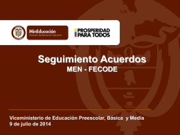 Acuerdos MEN - FECODE - Ministerio de Educación Nacional