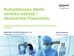 7. Berendsen Cleanroom - Bankowanie Tkanek