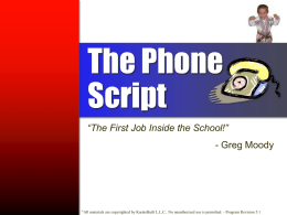 PowerPoint Presentation - The Phone Script