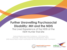 for NDIS - National Respite Association Inc