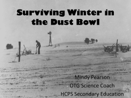 Surviving Winter in the Dust Bowl