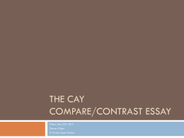 The Cay Compare/Contrast Essay