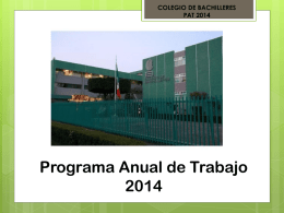 Programa Anual de Trabajo 2014