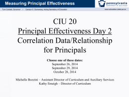 CIU 20 Correlation Data Presentation