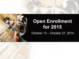 2015 Benefits Enrollment Presentation