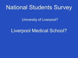 DREEM Questionnaire Data - University of Liverpool