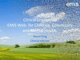 Clinical Engagement EMIS Web