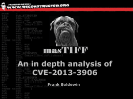 masTIFF - An in depth analysis of CVE-2013