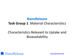 April 16 2013 Webinar - NanoRelease Food Additive