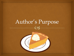 Author*s Purpose - Crafton Hills College