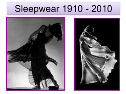 Sleepwear History