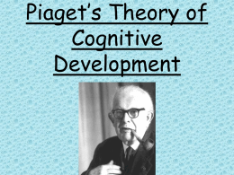 Piaget`s Theory of Cognitive Development