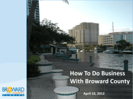 How To Do Business With Broward County