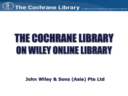Cochrane Library数据库