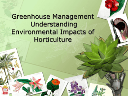 Environmental Impacts of Horticulture