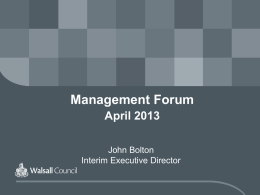 Management Forum April 2013 - walsallsocialcareworkforce.co.uk