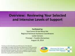 PowerPoint - Wisconsin PBIS Network