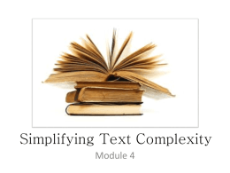 Simplifying Text Complexity