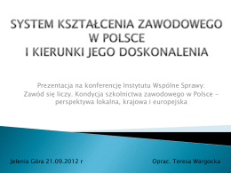 System kształcenia zawodowego w Polsce