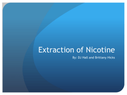 Extraction of Nicotine