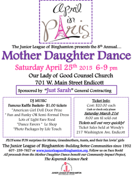Saturday April 25 th 2015 6-9 pm Our Lady of Good Counsel Church