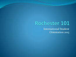 Rochester 101 - Rochester Institute of Technology