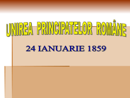 24 ianuarie 1859 - Unirea principatelor române