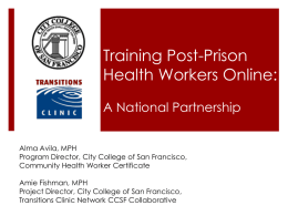 Training Post-Prison Health Workers Online