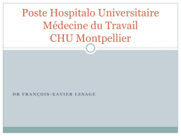Poste Hospitalo Universitaire Médecine du Travail
