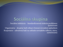 Sociálna skupina - transparentnost.sk