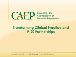 Transforming Clinical Practice and K-12 Partnerships