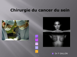 chirurgie de cancers du sein