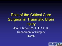 Critical Care Considerations in Acute Traumatic Brain Injury Patients