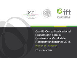 Presentación Comité Consultivo Nacional Preparatorio para la