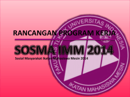 Presentasi Raker SOSMA IMM 2014-1