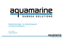 Presentasjon Aquamarine 2014