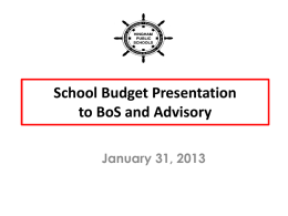 Joint Meeting Budget Presentation January 31