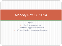 PowerPoint for Monday Nov 17, 2014
