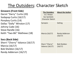 The Outsiders: Character Sketch