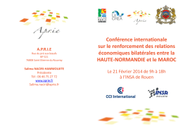 programme conférence Rouen - Groupe Interparlementaire d`Amitié
