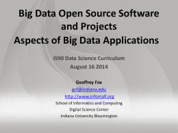 Map - Big Data Open Source Software and Projects
