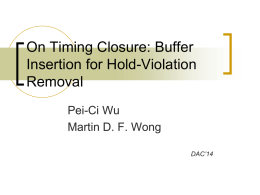 On Timing Closure: Buffer Insertion for Hold