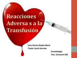reacciones adversas a la transfusión