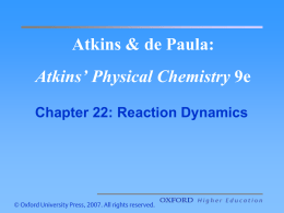 Chapter 22: Reaction Dynamics