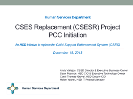 CSES Replacement and MISSR - New Mexico Department of